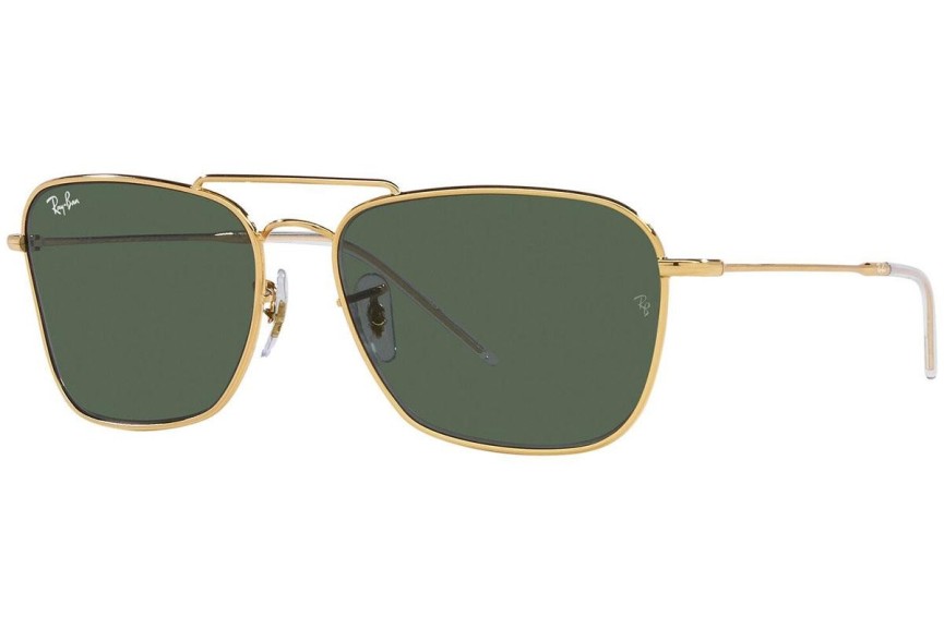 Sluneční brýle Ray-Ban Caravan Reverse RBR0102S 001/VR Obdélníkové Zlaté