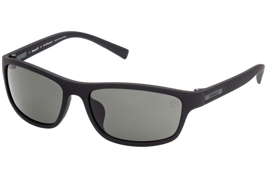 Sluneční brýle Timberland TB9237 02R Polarized Obdélníkové Černé