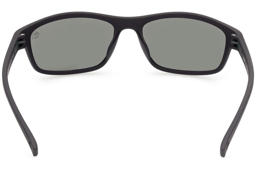 Sluneční brýle Timberland TB9237 02R Polarized Obdélníkové Černé