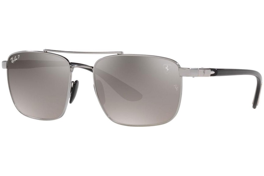 Sluneční brýle Ray-Ban RB3715M F0845J Polarized Pilot Stříbrné