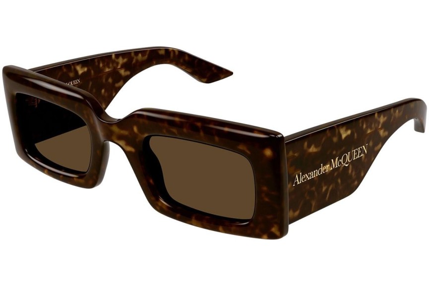 Sluneční brýle Alexander McQueen AM0433S 002 Obdélníkové Havana