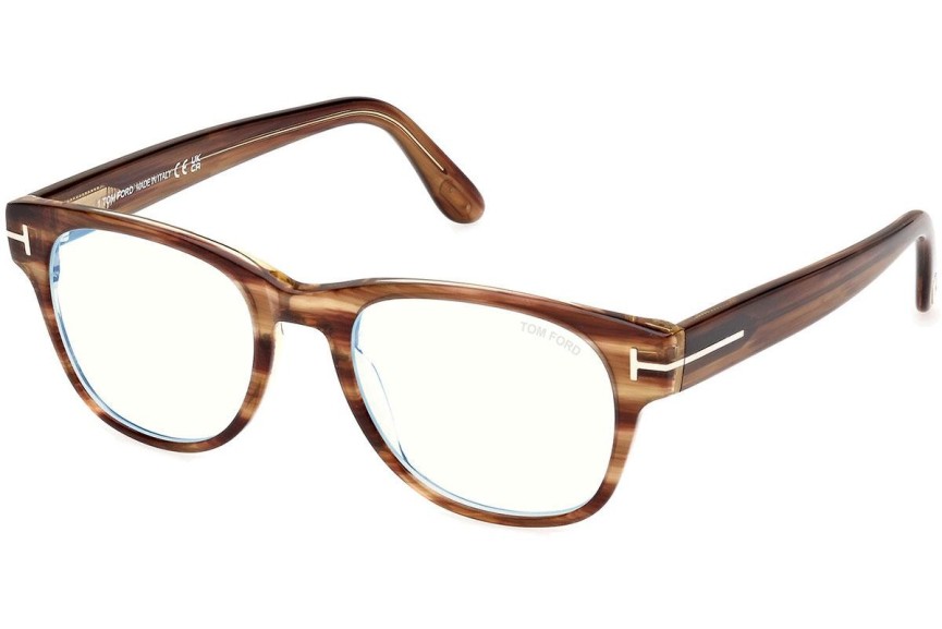 Brýle Tom Ford FT5898-B 050 Squared Hnědé