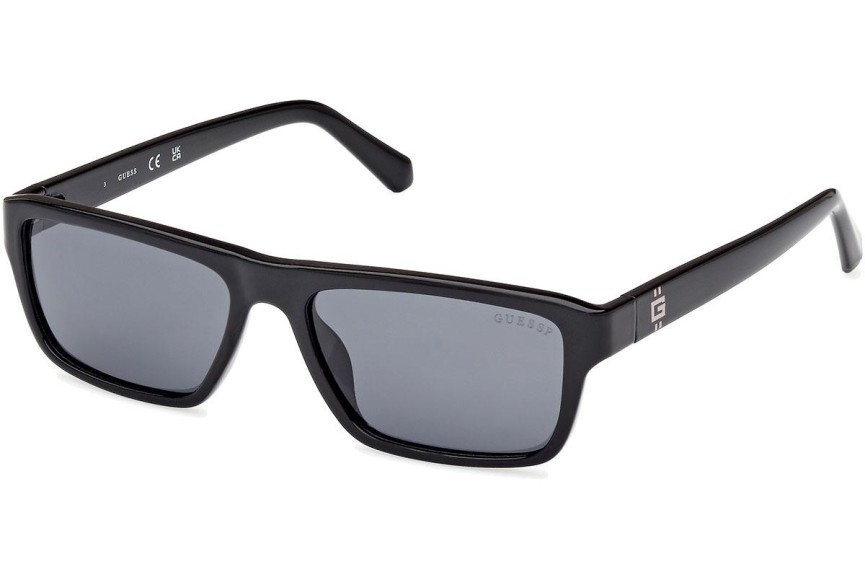 Sluneční brýle Guess GU00085 01D Polarized Obdélníkové Černé