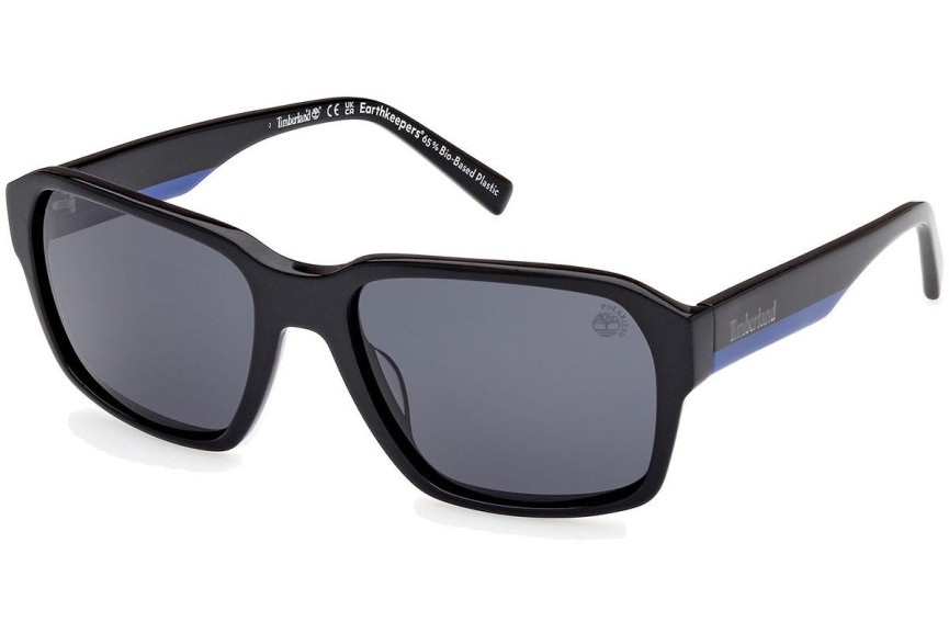 Sluneční brýle Timberland TB9343 01D Polarized Squared Černé