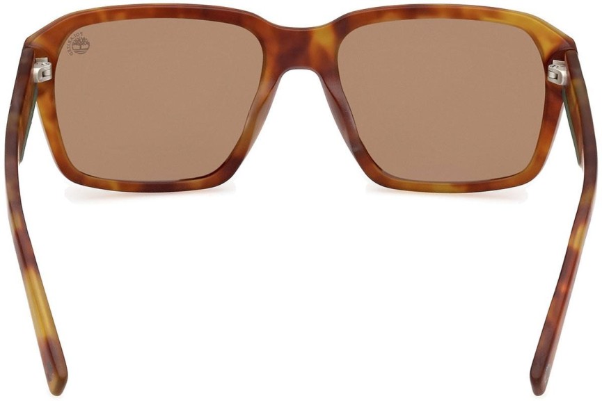 Sluneční brýle Timberland TB9343 53H Polarized Squared Havana