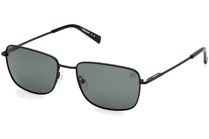 Sluneční brýle Timberland TB9338 02R Polarized Obdélníkové Černé