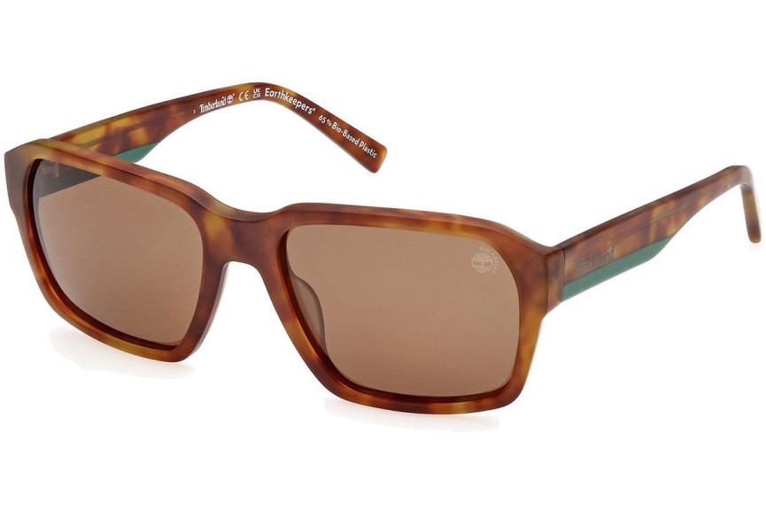 Sluneční brýle Timberland TB9343 53H Polarized Squared Havana