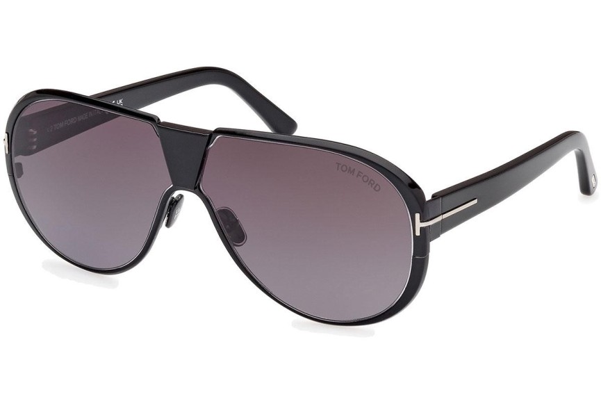 Sluneční brýle Tom Ford Vincenzo FT1072 01B Pilot Černé