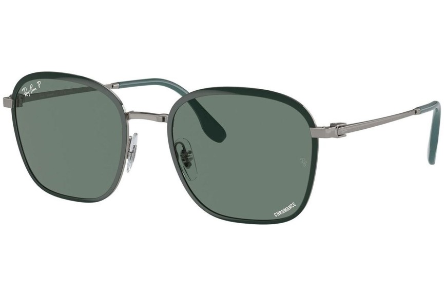 Sluneční brýle Ray-Ban RB3720 9264O9 Polarized Squared Zelené