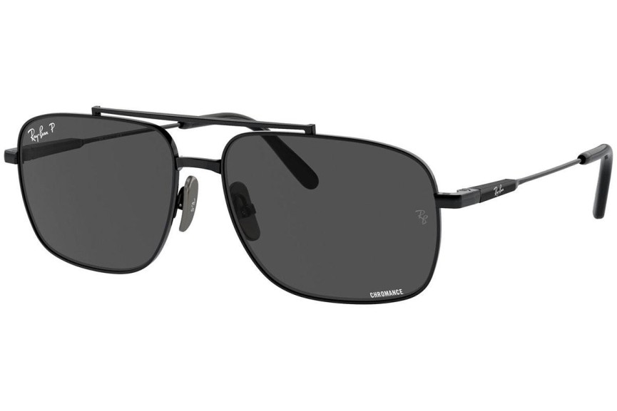 Sluneční brýle Ray-Ban Michael Titanium RB8096 9267K8 Polarized Obdélníkové Černé