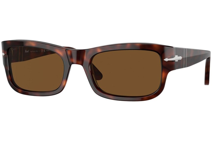 Sluneční brýle Persol PO3326S 24/57 Polarized Obdélníkové Havana