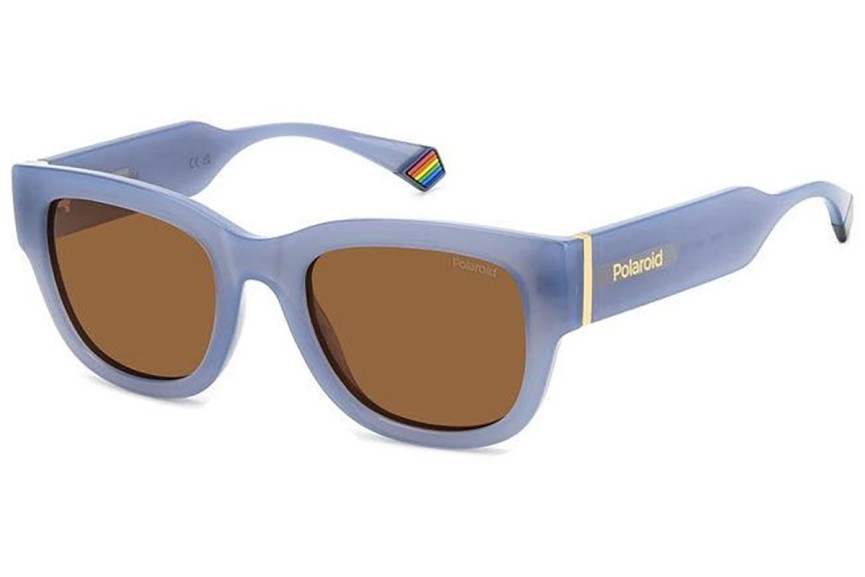 Sluneční brýle Polaroid PLD6213/S/X MVU/HE Polarized Obdélníkové Modré