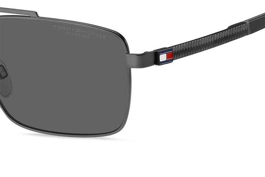 Sluneční brýle Tommy Hilfiger TH2078/S SVK/M9 Polarized Obdélníkové Šedé