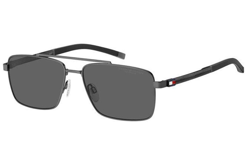 Sluneční brýle Tommy Hilfiger TH2078/S SVK/M9 Polarized Obdélníkové Šedé