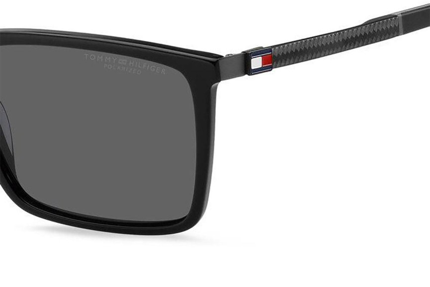 Sluneční brýle Tommy Hilfiger TH2077/S 807/M9 Polarized Obdélníkové Černé