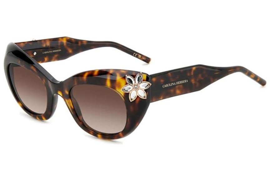 Sluneční brýle Carolina Herrera HER0215/S 086/HA Cat Eye Havana