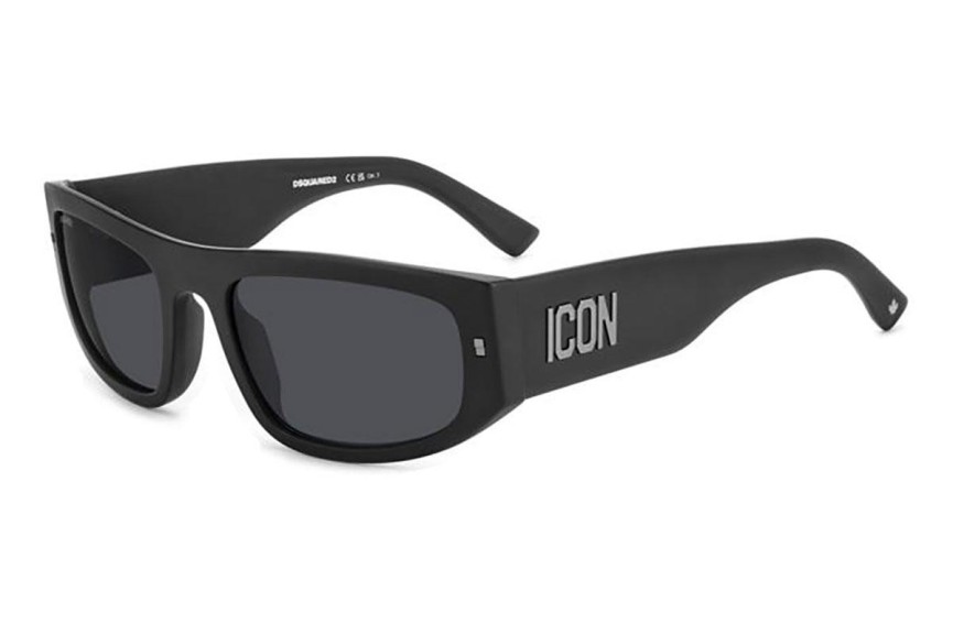 Sluneční brýle Dsquared2 ICON0016/S 003/IR Obdélníkové Černé