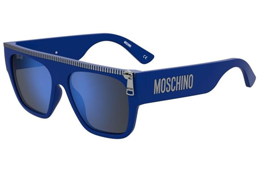 Sluneční brýle Moschino MOS165/S PJP/XT Flat Top Modré