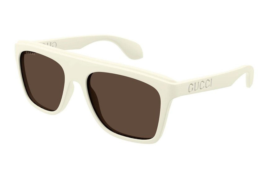 Sluneční brýle Gucci GG1570S 003 Obdélníkové Bílé