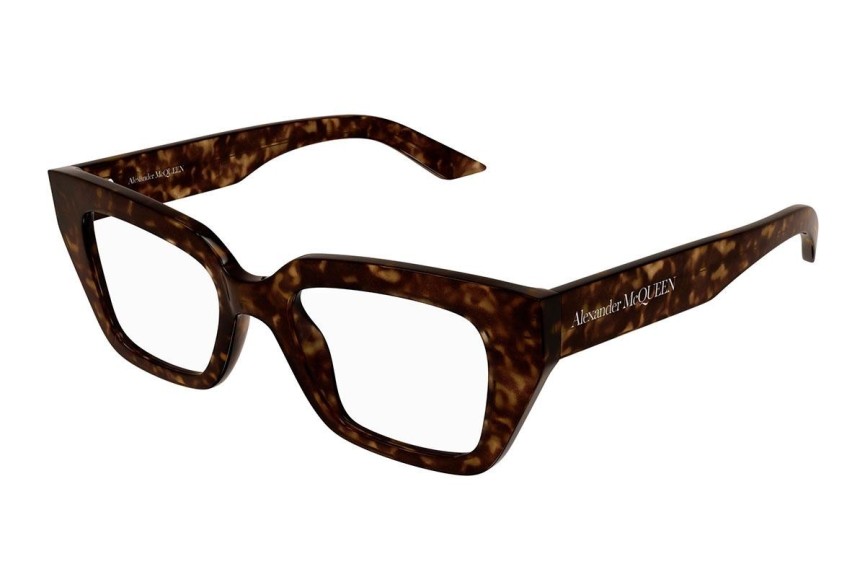 Brýle Alexander McQueen AM0453O 002 Cat Eye Havana