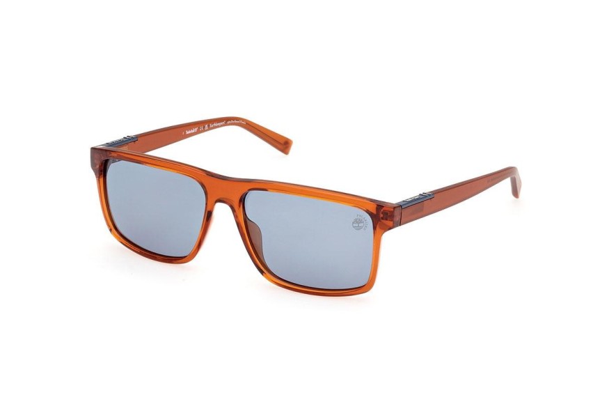 Sluneční brýle Timberland TB00006 47D Polarized Obdélníkové Hnědé