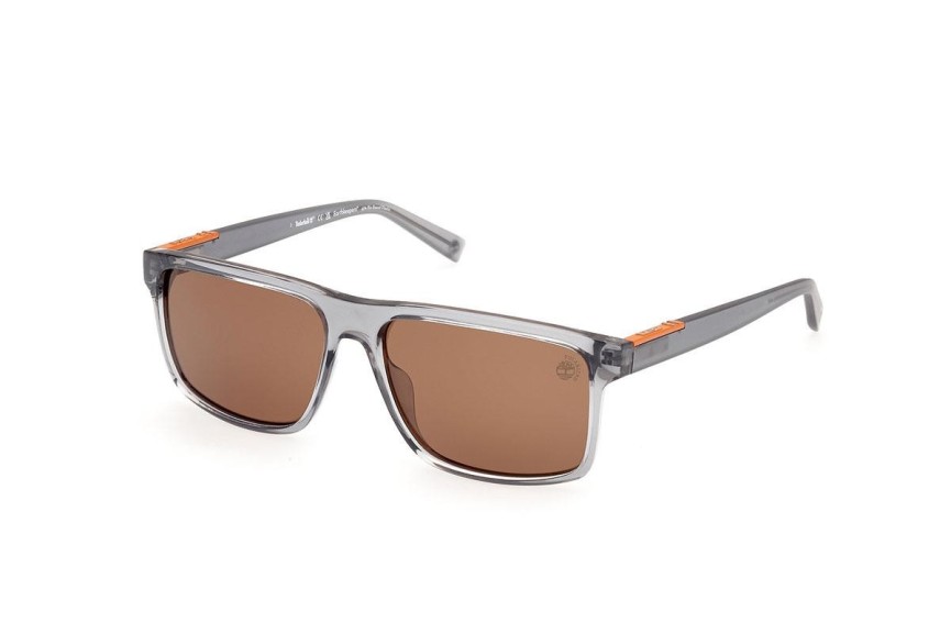 Sluneční brýle Timberland TB00006 20H Polarized Obdélníkové Šedé