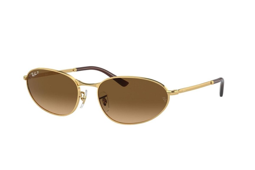 Sluneční brýle Ray-Ban RB3734 001/M2 Polarized Oválné Zlaté