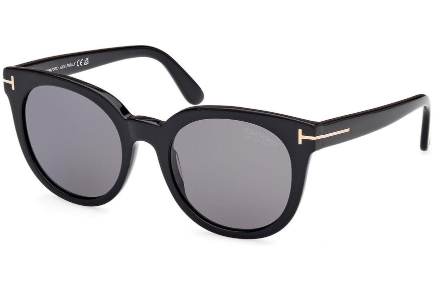 Sluneční brýle Tom Ford FT1109 01D Polarized Okrouhlé Černé