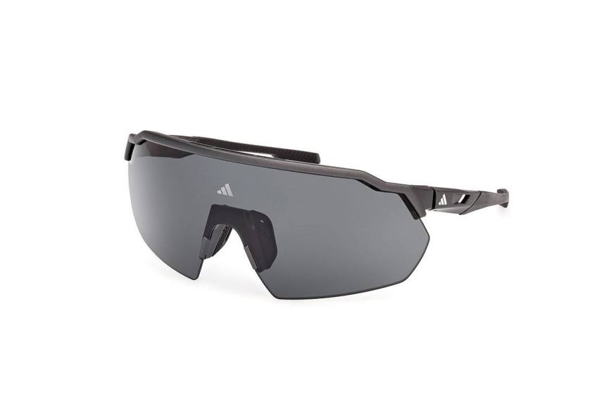 Sluneční brýle Adidas Sport SP0093 02D Polarized Jednolité | Shield Černé