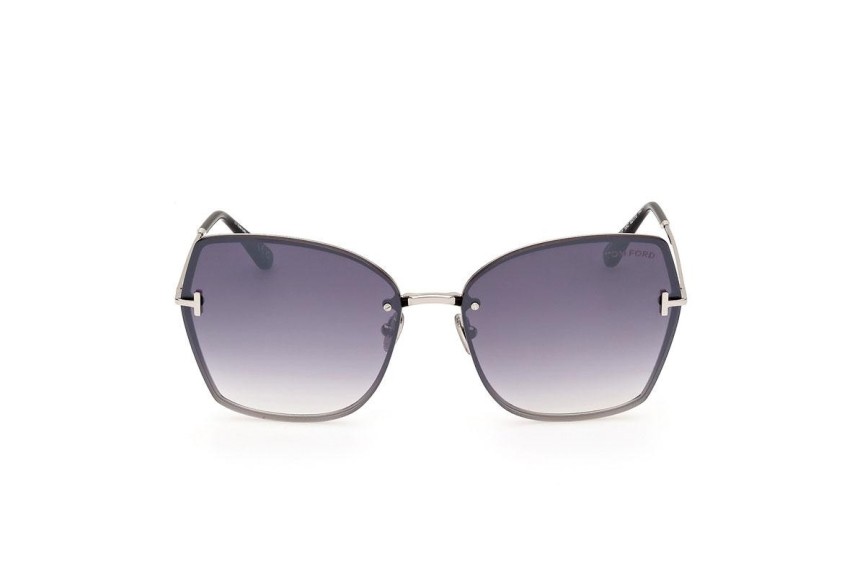 Sluneční brýle Tom Ford FT1107 16C Squared Stříbrné