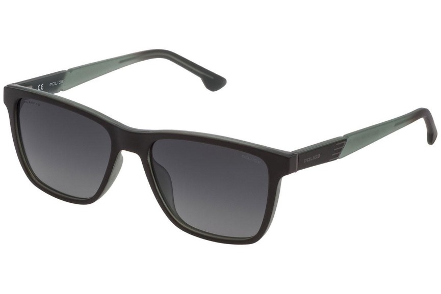 Sluneční brýle Police Waka 1 SPL868 U09P Polarized Squared Zelené