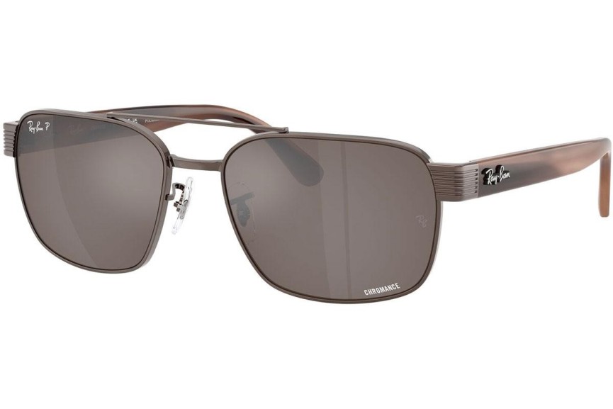 Sluneční brýle Ray-Ban RB3751CH 9259AN Polarized Squared Hnědé