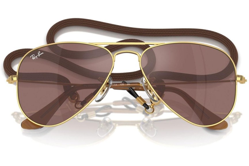 Sluneční brýle Ray-Ban Junior Aviator Junior RJ9506S 223/6G Pilot Zlaté