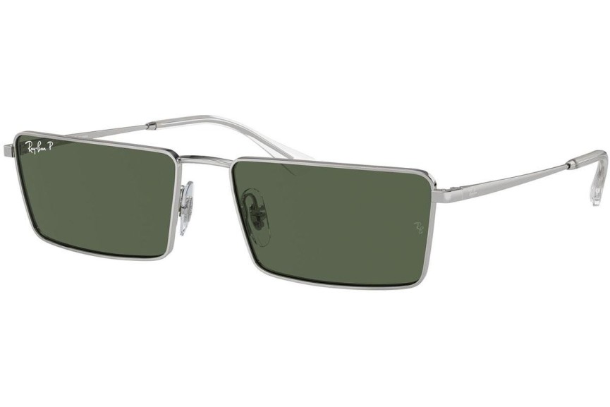 Sluneční brýle Ray-Ban RB3741 003/9A Polarized Obdélníkové Stříbrné