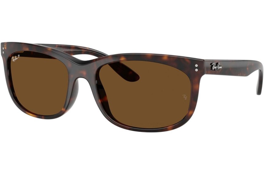 Sluneční brýle Ray-Ban RB2389 902/57 Polarized Obdélníkové Havana