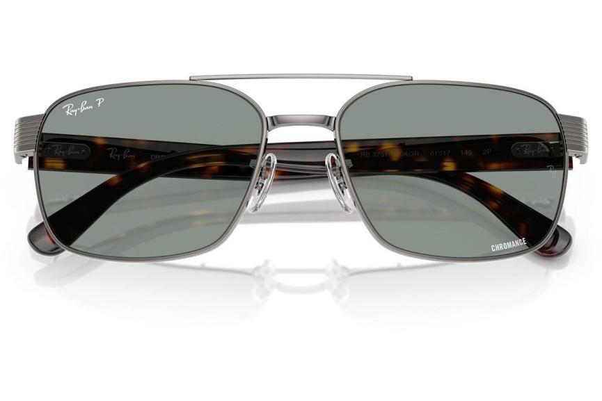 Sluneční brýle Ray-Ban RB3751CH 004/3R Polarized Squared Stříbrné