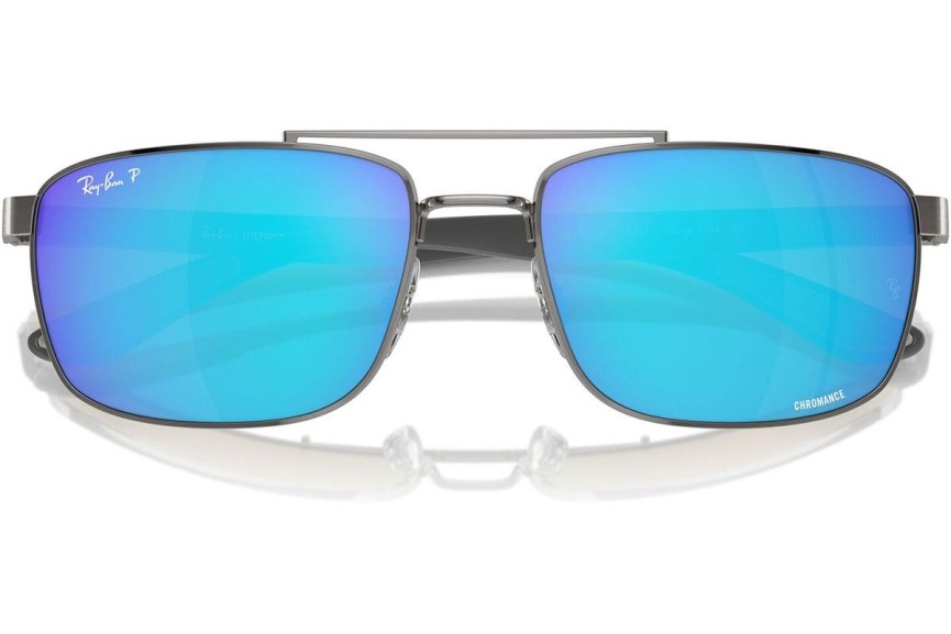 Sluneční brýle Ray-Ban RB3737CH 004/A1 Polarized Obdélníkové Šedé