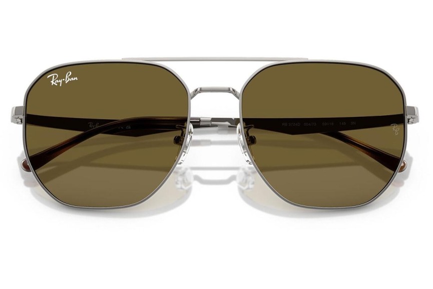 Sluneční brýle Ray-Ban RB3724D 004/73 Obdélníkové Šedé