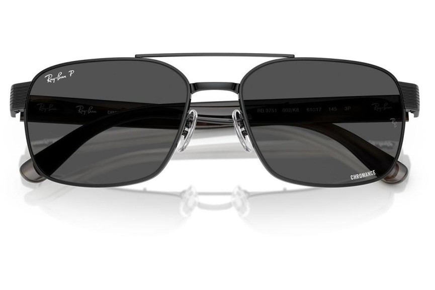 Sluneční brýle Ray-Ban RB3751CH 002/K8 Polarized Squared Černé