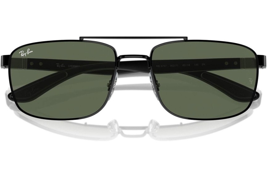 Sluneční brýle Ray-Ban RB3737 002/71 Obdélníkové Černé