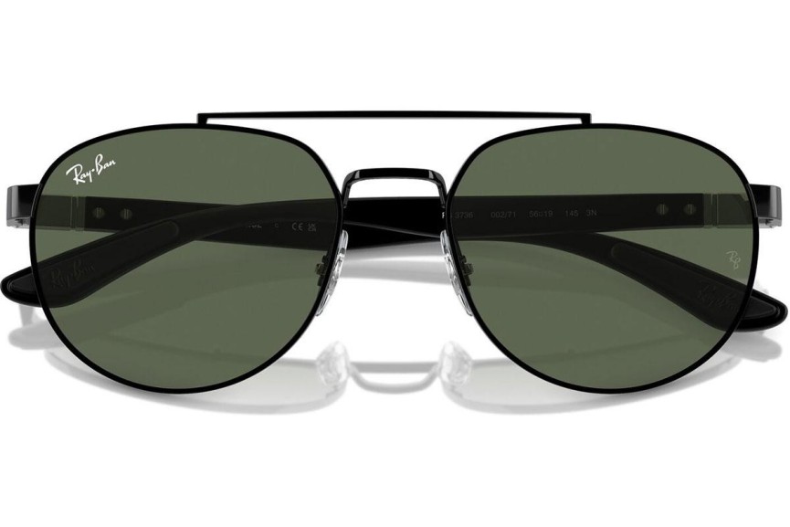 Sluneční brýle Ray-Ban RB3736 002/71 Obdélníkové Černé