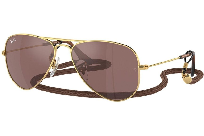 Sluneční brýle Ray-Ban Junior Aviator Junior RJ9506S 223/6G Pilot Zlaté