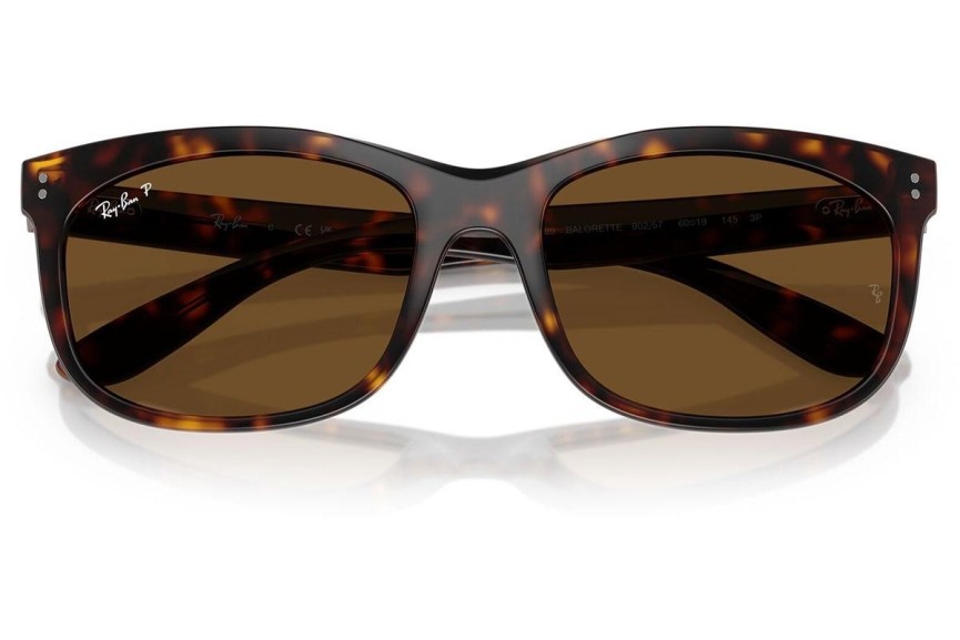 Sluneční brýle Ray-Ban RB2389 902/57 Polarized Obdélníkové Havana