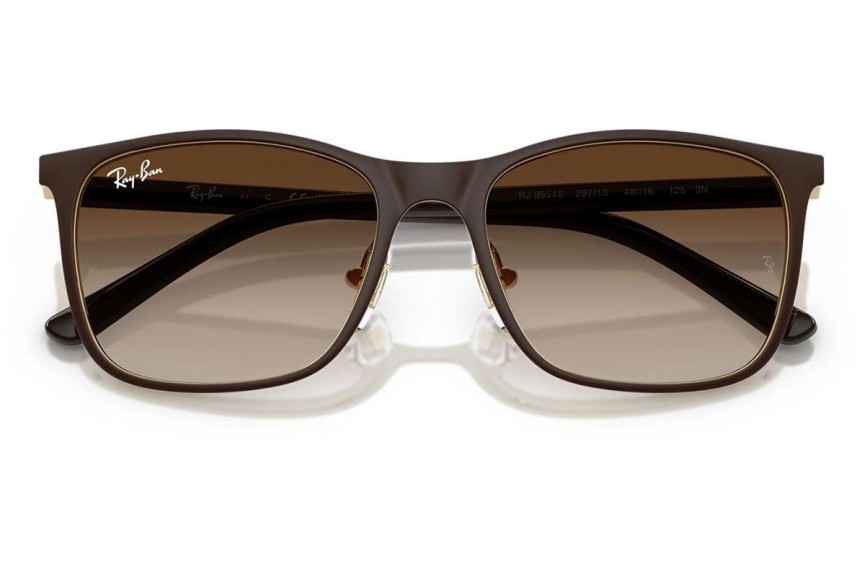 Sluneční brýle Ray-Ban Junior RJ9551S 297/13 Squared Hnědé