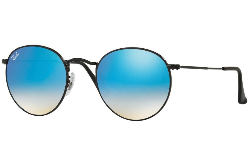 Sluneční brýle Ray-Ban Round Metal Flash Lenses Gradient RB3447 002/4O Okrouhlé Černé