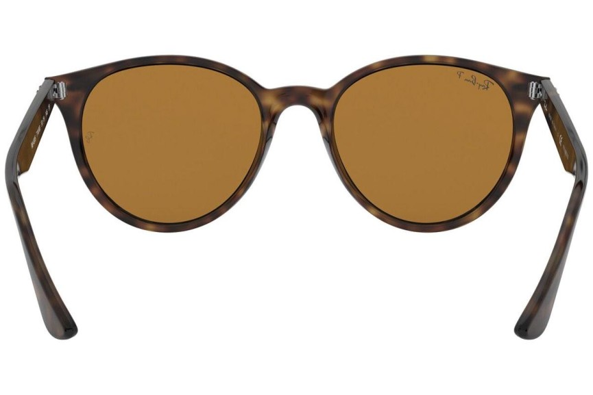 Sluneční brýle Ray-Ban RB4305 710/83 Polarized Okrouhlé Havana