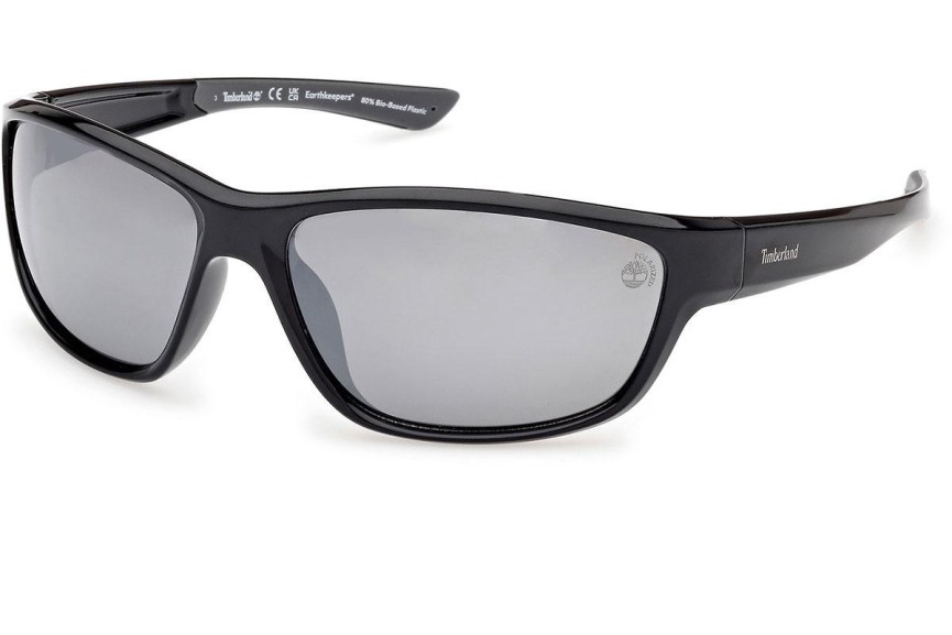 Sluneční brýle Timberland TB00024 01D Polarized Obdélníkové Černé