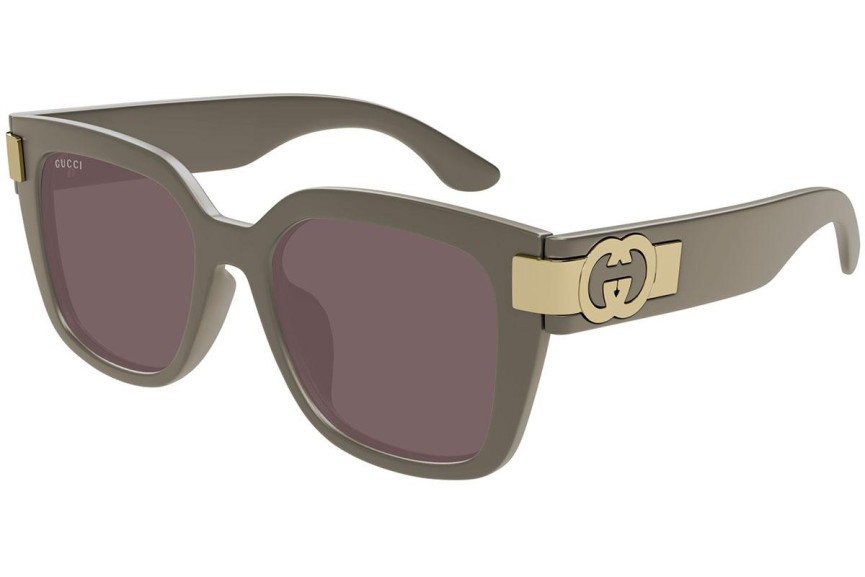 Sluneční brýle Gucci GG1690SK 003 Squared Hnědé