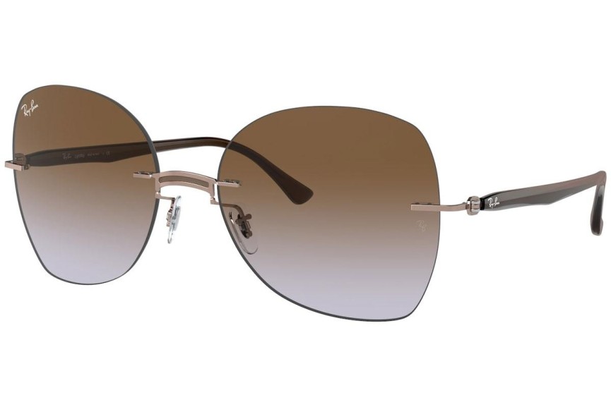 Sluneční brýle Ray-Ban Titanium Collection RB8066 155/68 Squared Hnědé