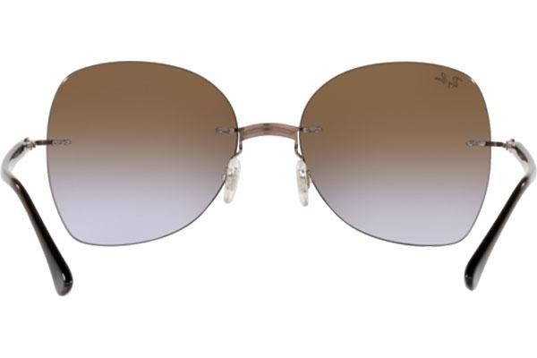 Sluneční brýle Ray-Ban Titanium Collection RB8066 155/68 Squared Hnědé